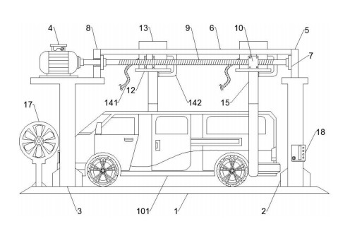 洗车机的原理及结构图图片
