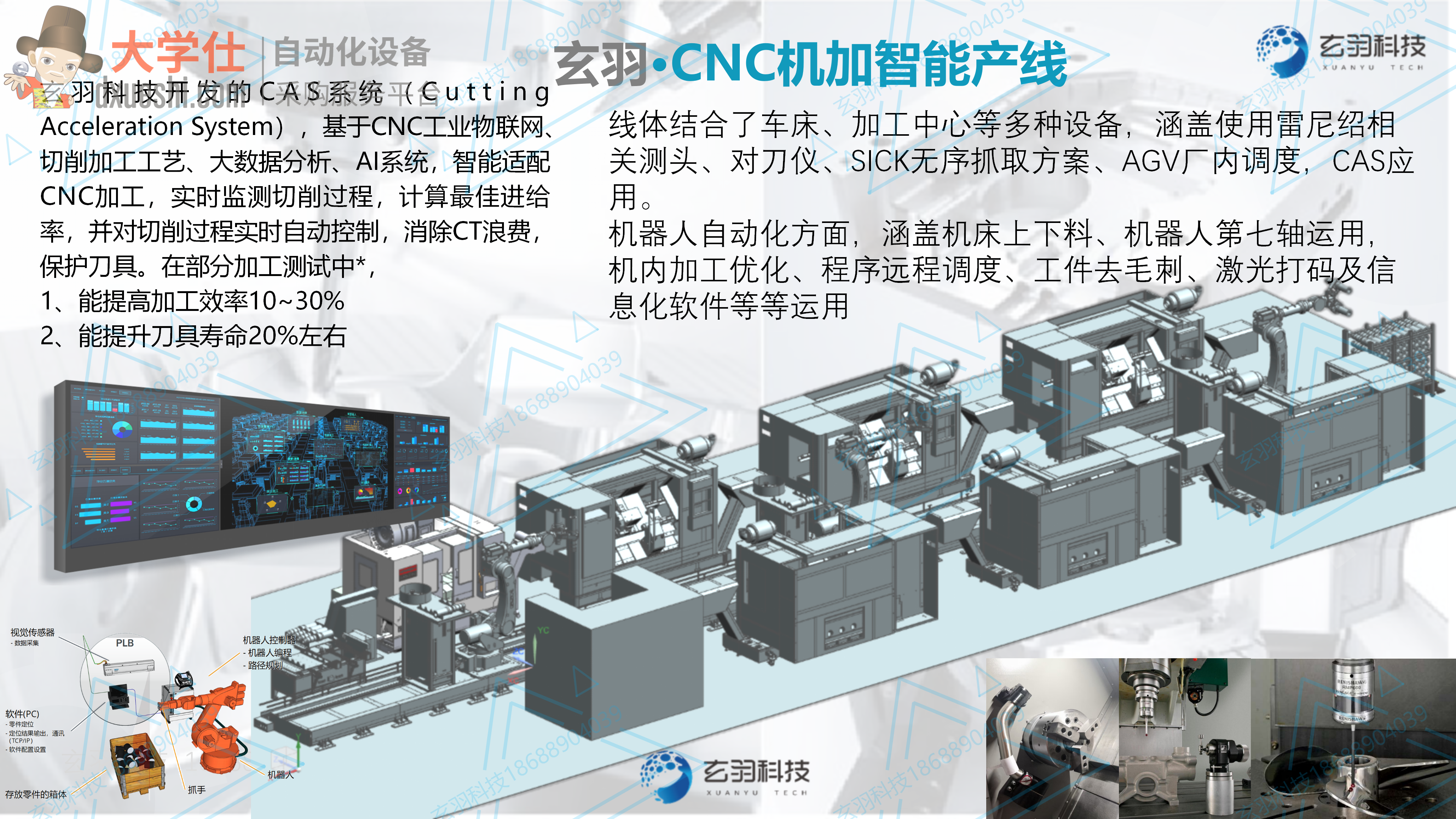玄羽CNC智能加工产线 视觉无序抓取 机内加工优化