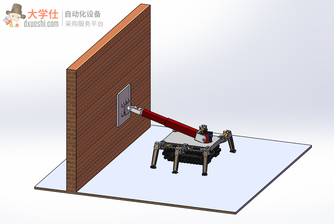 科研试验平台～履带足式自动贴瓷砖机器人  