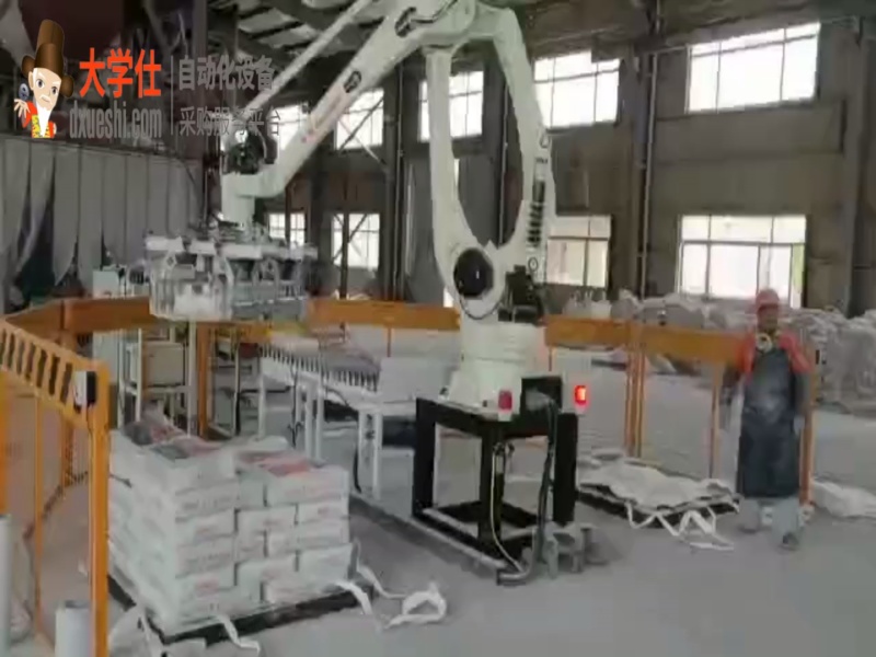 砂浆产品使用机器人码垛机生产线